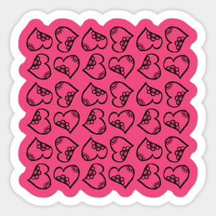 String of hearts Sticker